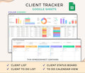 Client Tracker, Small Business Template, Google Sheets, CRM Dashboard, Business Planner Business Spreadsheet, Business Tracker, Lead Tracker