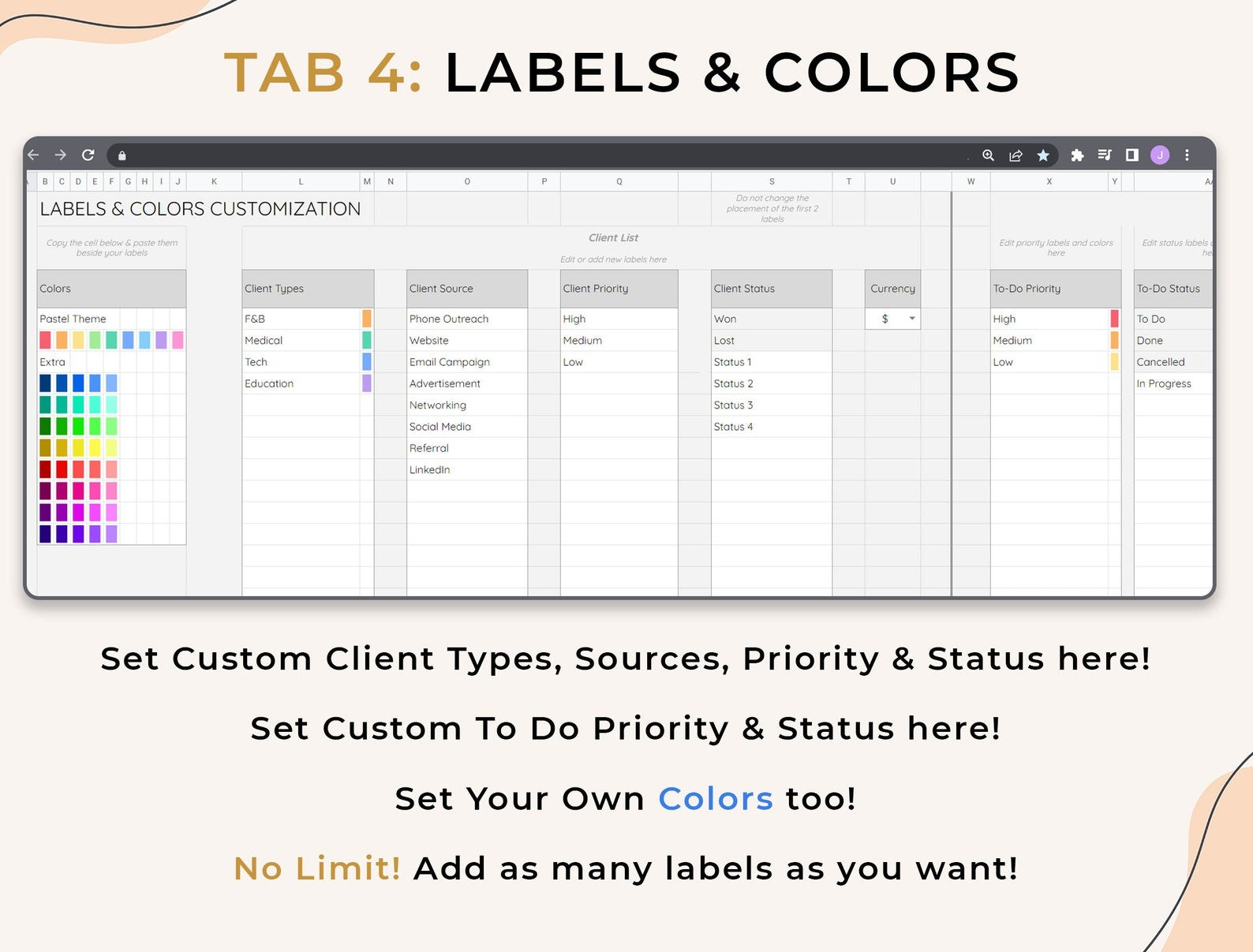Client Tracker, Small Business Template, Google Sheets, CRM Dashboard, Business Planner Business Spreadsheet, Business Tracker, Lead Tracker