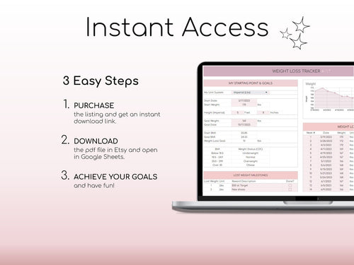 Weight Loss & Fitness Tracker [Google Sheets]